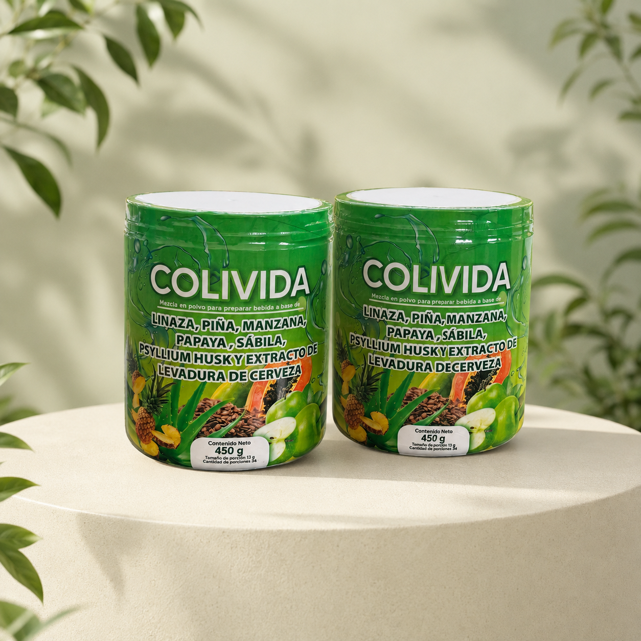 Combo de dos tarros de Colivida 450 g