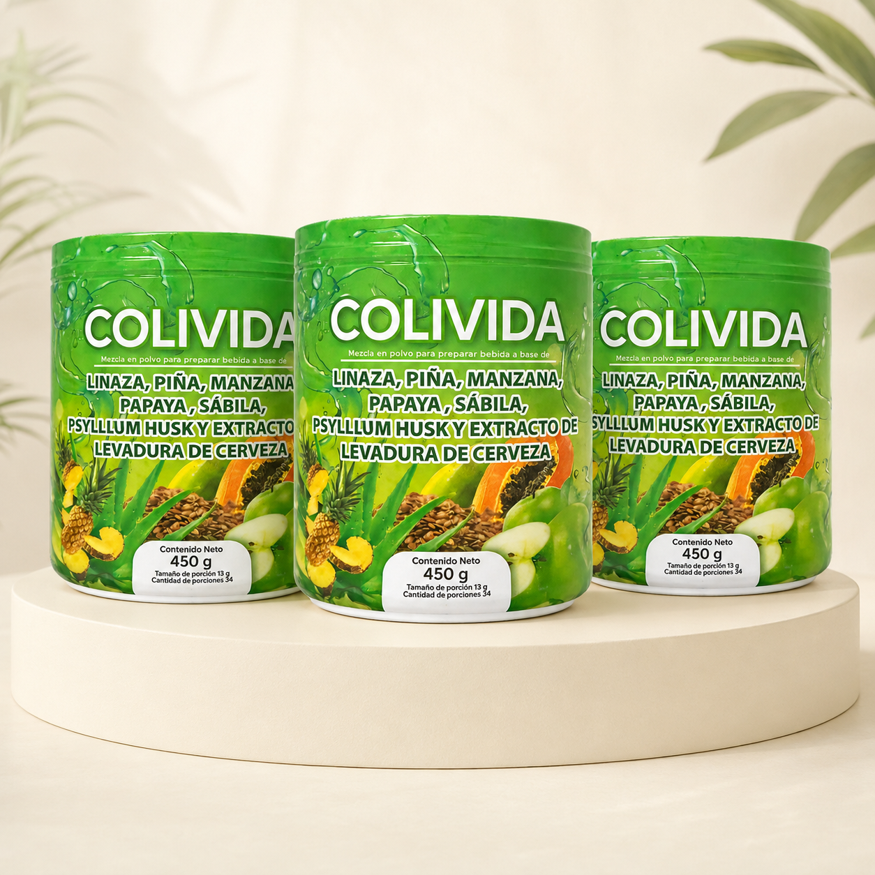 Combo de tres tarros de Colivida 450 g — paga 2 y lleva 3